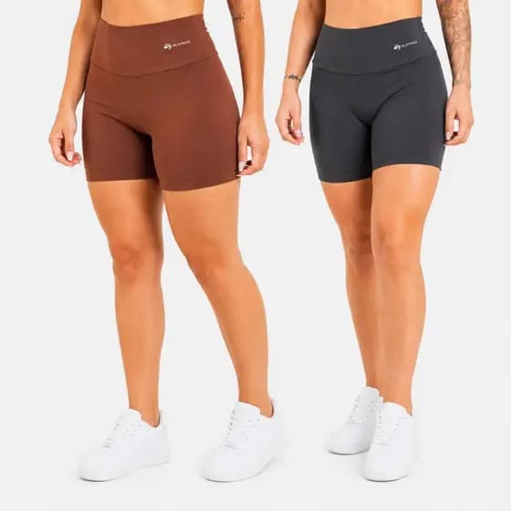 Kit 2 Shorts Fitness Feminino Cintura Alta Academia | Não Marca, Modela o Corpo e Secagem Rápida