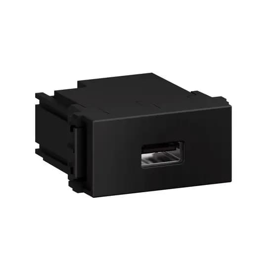 Modulo Tomada Carregador Usb-A 2A Refinatto Preto
