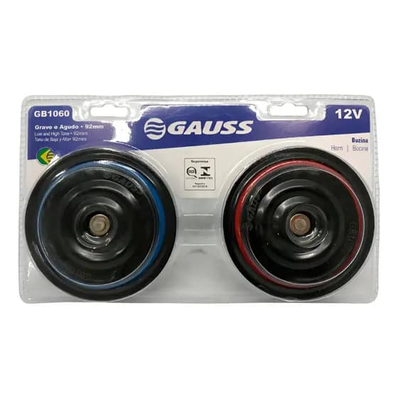 Par Buzina Disco Paquerinha12v Universal Gb1060 Gauss Bibi Bi-Bi
