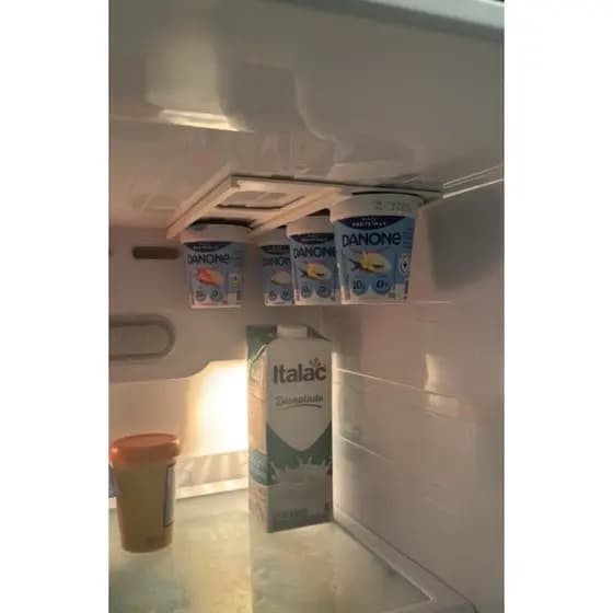 Organizador de Geladeira Danone, Iogurte etc - Trilho organizador interno de Geladeira para Potes