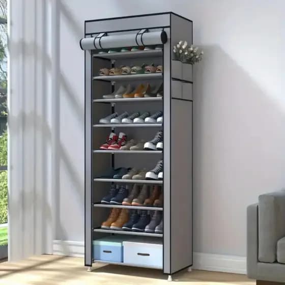 Sapateira com 9 Prateleiras 9 andares para Organizar Sapatos Calçados Chinelo Roupa Objetos 24 Pares c