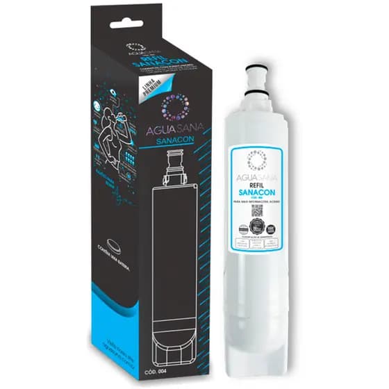 Refil Filtro Purificador Filtro Água Consul Sanacon Com Bateria Carvão Ativado 60 L/h Aguasana
