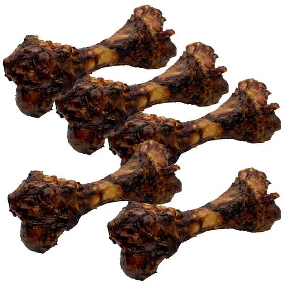 Kit 5 Ossos Fêmur Suíno Natural Mordedor para Cães Cachorros BeefBone