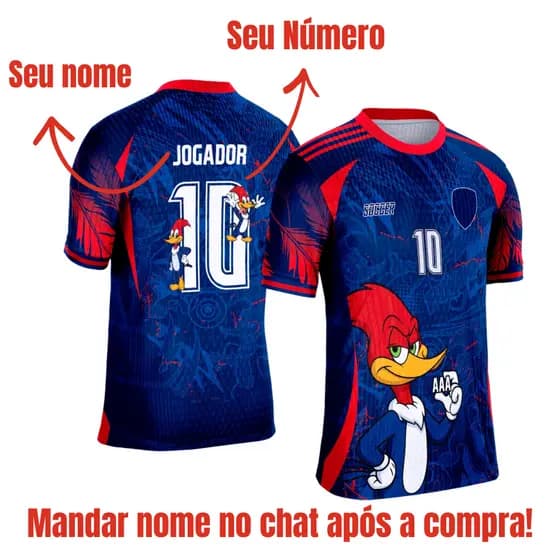 Camiseta Interclasse Pica Pau Personalizada de Personagens Escolar | Camisa de Time para Jogos