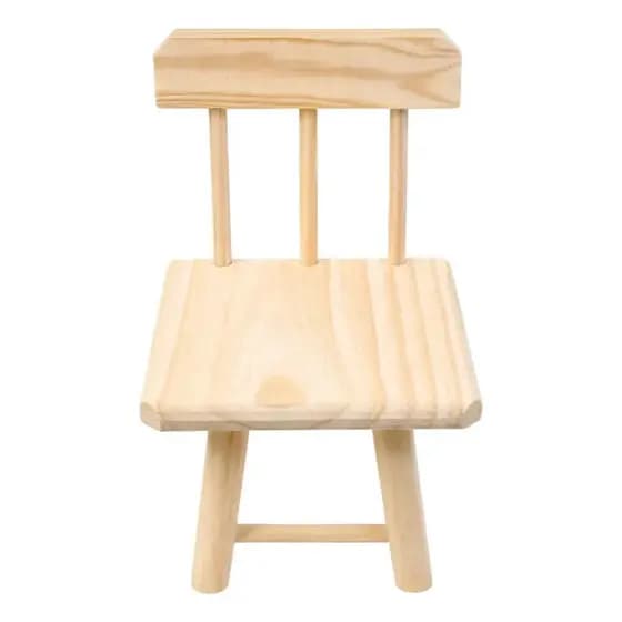 Banquinho Infantil com Encosto Cagema Bege 40cm