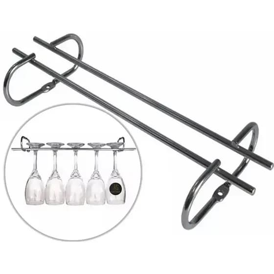 Suporte Porta Taças Cromado Adega Bar Vinho 42cm