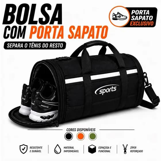 Bolsa Academia Porta Sapato Reforçada