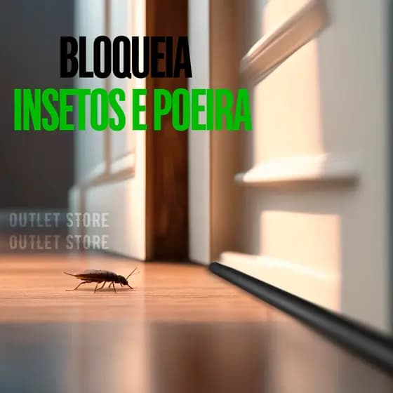 Veda Porta Protetor Rolinho Impermeável 80cm sem Costura ANTI POEIRA E INSETO