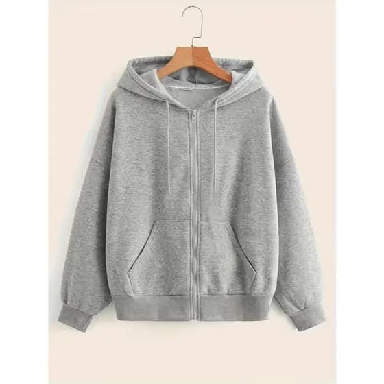 Moletom Zíper Aberto Casual Masculino Feminino C/ Capuz Unissex