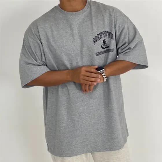Camisa Camiseta Oversized Algodão Olympia Esportiva Confortável Verão Fitness Bodybuilding Confortavel
