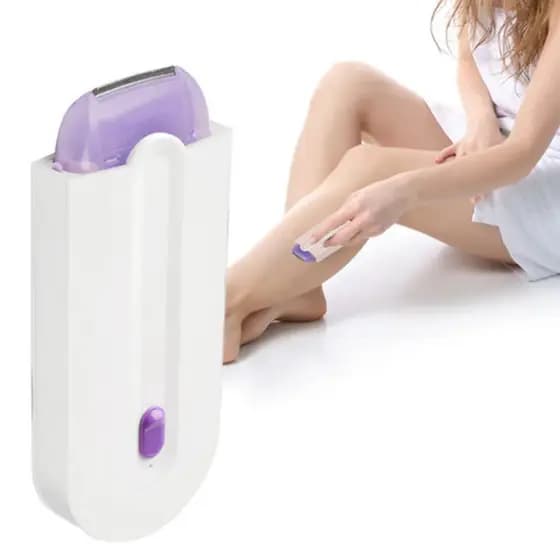 Depilador Elétrico Removedor de Pêlos Bivolt - Roxo/Branco