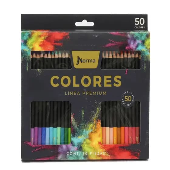 Lápis de Cor 50 Cores Norma Premium