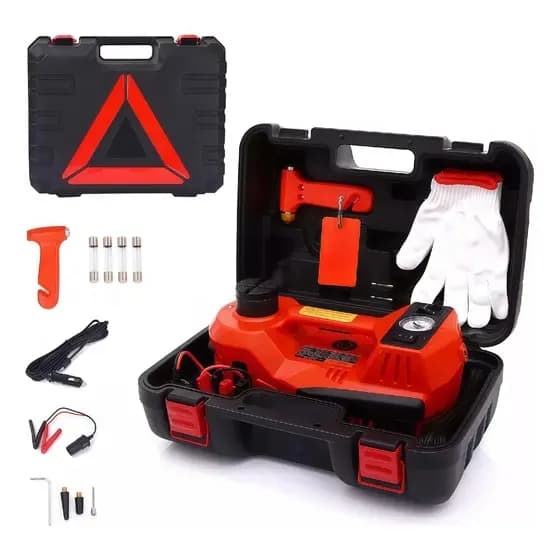 Kit De Macaco Elétrico Para Carro 5t 12v Caixa de Ferramentas Portátil com Luz LED de Emergência