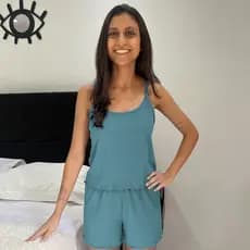 Pijama Feminino Adulto Cropped Alcinha e Short Franzido Suede Canelado