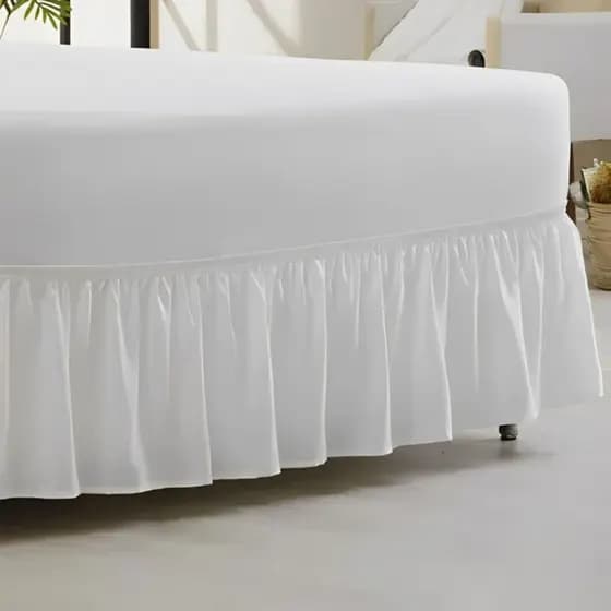 Saia-Box Branca Com 1 Elástico Para Cama Queen - akan