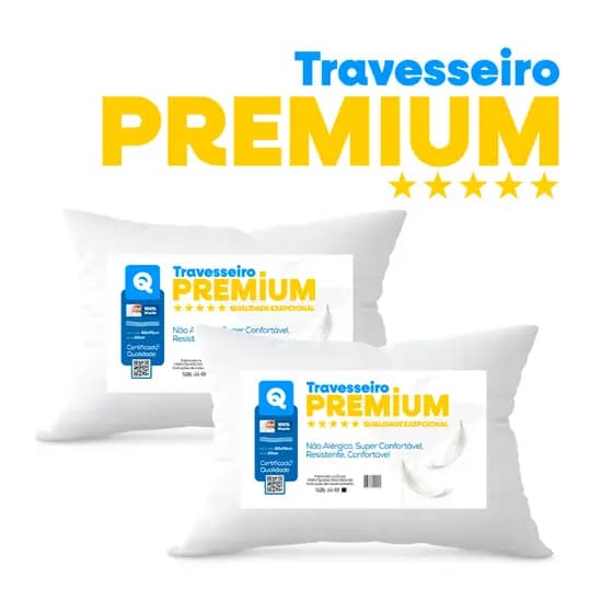 Kit Travesseiro Confortável e Macio Premium Alta Qualidade