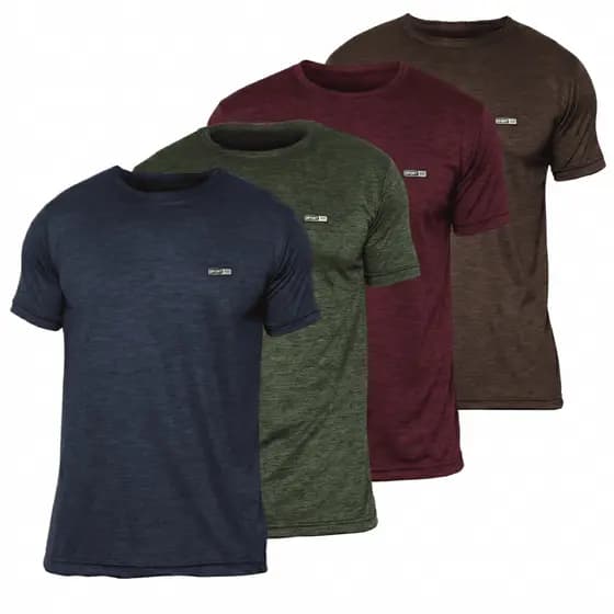 Kit 4 Camisetas Manga Curta Dry Fit Masculina Academia Slim