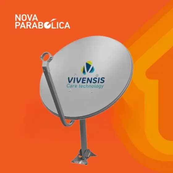 Nova Antena Parabólica Banda Ku Digita Full HDl Vivensis 60 Cm Sitio Fazenda