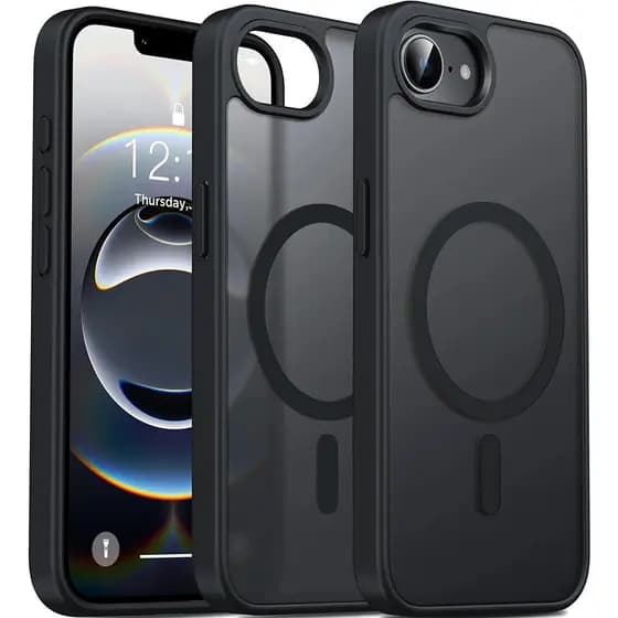 Capa Fosca Para iPhone 16e 16 E 15 Pro Max 14 Plus 12 11 SE 2022 2020 8 Magsafe Mag Seguro iPhone16 Acessórios De Telefo