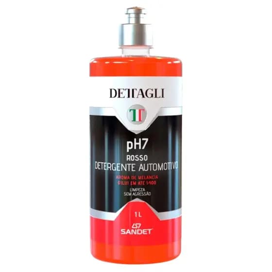 Shampoo Detergente Automotivo Detagli Ph7 Rosso 1L Sandet