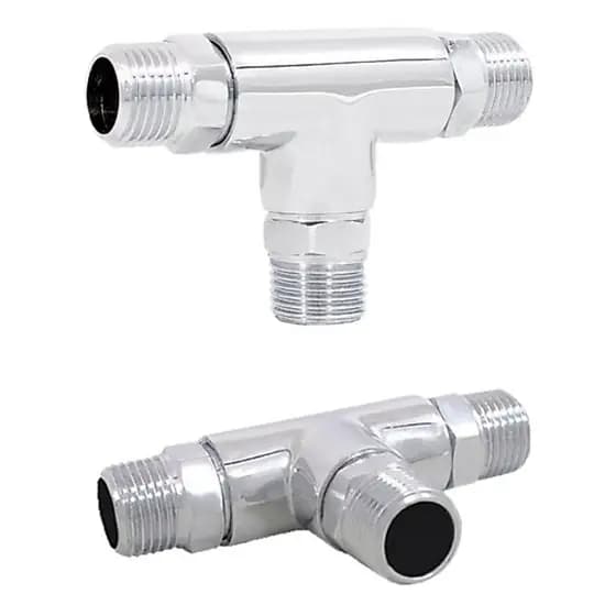 Kit Adaptador Conexao Tee Torneira Cozinha Banheiro Misturador Monocomando Metal Conversor Agua Fria