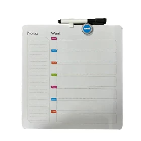 LOUSA DE PLANEJAMENTO SEMANAL QUADRO MAGNETICO PLANNER TAREFAS RECADOS ANOTACOES AVISO CANETA IMA