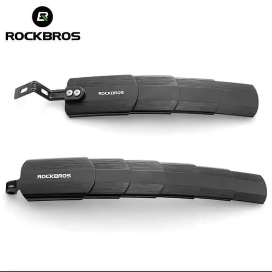 ParaLama MTB Bike Rockbros FK 810 Preto Ajustável Alta Resistência KIT Dianteiro e Traseiro uso urbano e trilhas