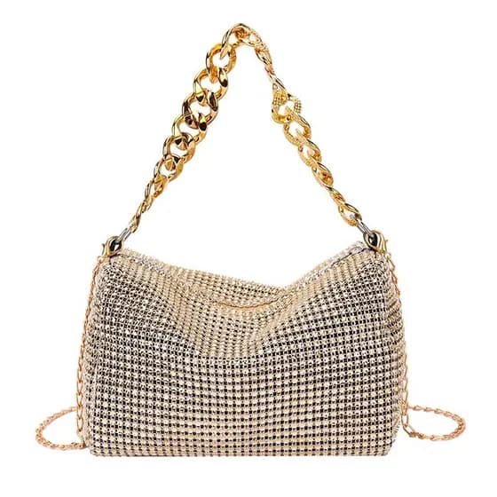 Crazy Bag nova bolsa feminina bolsa de ombro coreana tendência da moda bolsa carteiro de diamante brilhante bolsa de