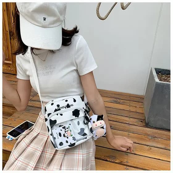 CHENXIAOHOGN Bolsa Feminina Casual Ombro com Estampa de Vaca, Transversal e Estilo Casual