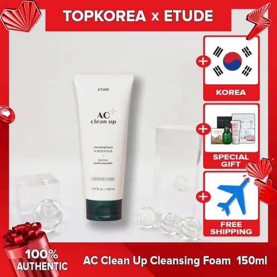 Espuma De Limpeza Etude AC Clean Up 150ml TOPKOREA Envio Da Coreia