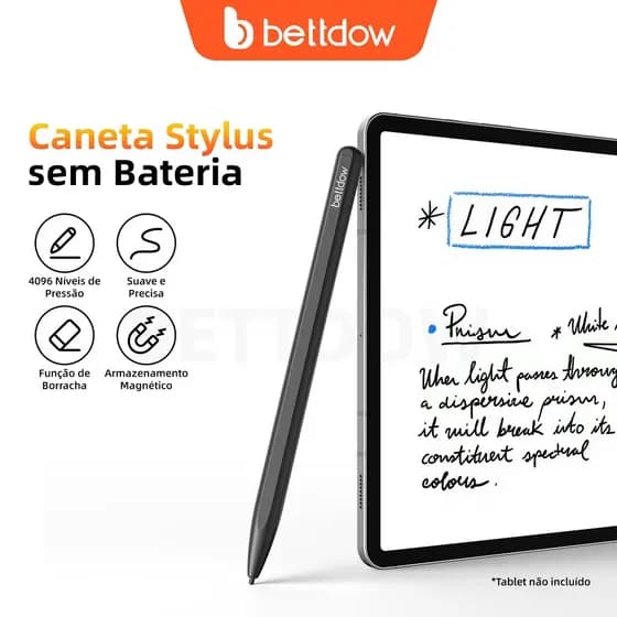 BETTDOW Caneta Stylus Sem Bateria Samsung Função De Borracha Dupla Integrada Armazenamento Magnético Aplicação De Múltip