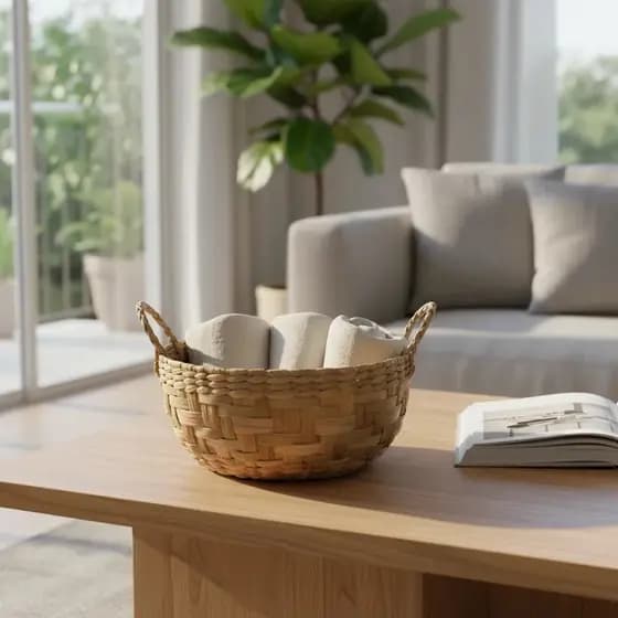 Cuia Palha De Taboa Rustico Vaso Flor Organizador Decorativo