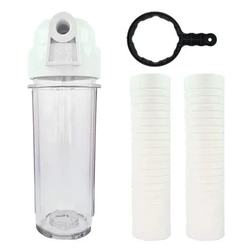 Filtro Agua Cavalete Caixa Pou 2 Refil Filtro Pp Ranhurado