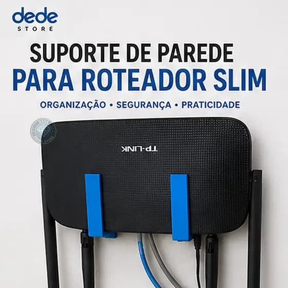 Suporte de Parede para Roteador Slim Organizador