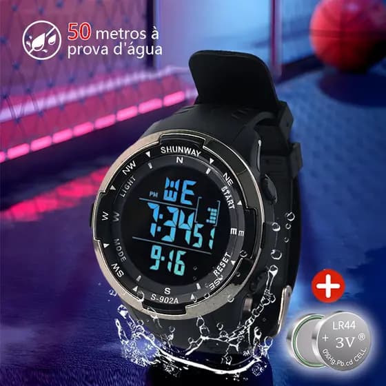 Relógio Digital Masculino À Prova D'água De Luxo Com Cronômetro Multifuncional Esportivo Luminoso Original