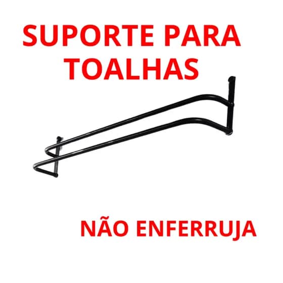 Suporte para Toalha de Banho Duplo Toalheiro 90CM Aluminio Não enferruja - Bitenfer Varais