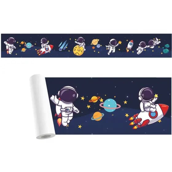 Faixa Adesiva Decorativa Para Quarto Infantil Astronauta 6un