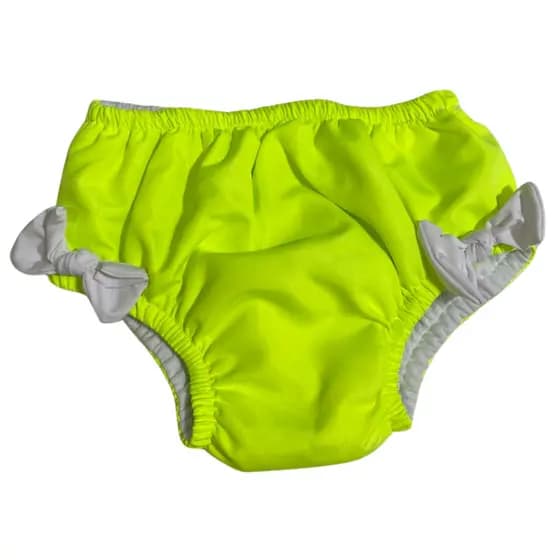 Fralda de banho e piscina reutilizável Limãozinho Verde Neon