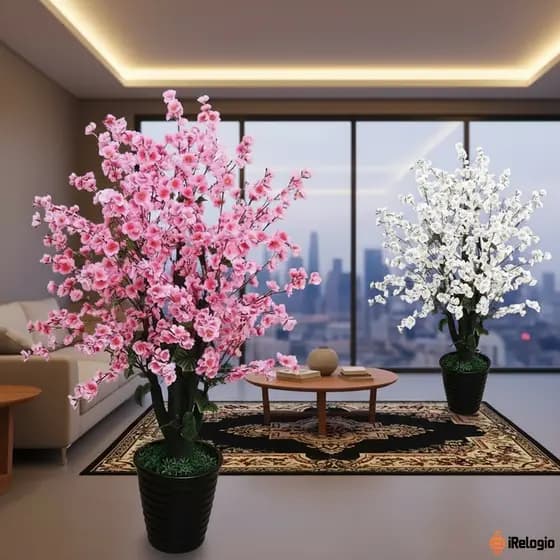 Kit5-10 Buquê De Flores De Cerejeira Artificial Flor De Pêssego Rosa Estilo Moderno Para Decoração De Casamento 60CM