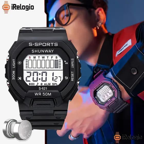 Relógio Eletrônico Original Estudantil À Prova D'Água Esportivo Digital Masculino Eletrônico