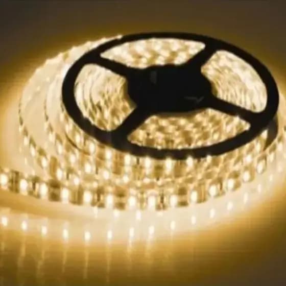 Fita Led Automotiva Quente 5 metros LED 5050 60D 3000k Luz Led (Sem Controle e sem fonte)