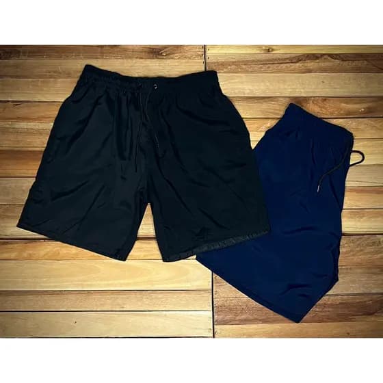 Kit 02 Bermudas Mauricinho Pronta Entrega + Envio Imediato - Preta e Azul Marinho