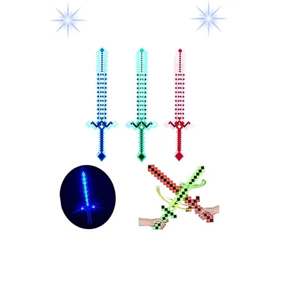 Espada Led Diamante Colorida Variada Com Luz Som