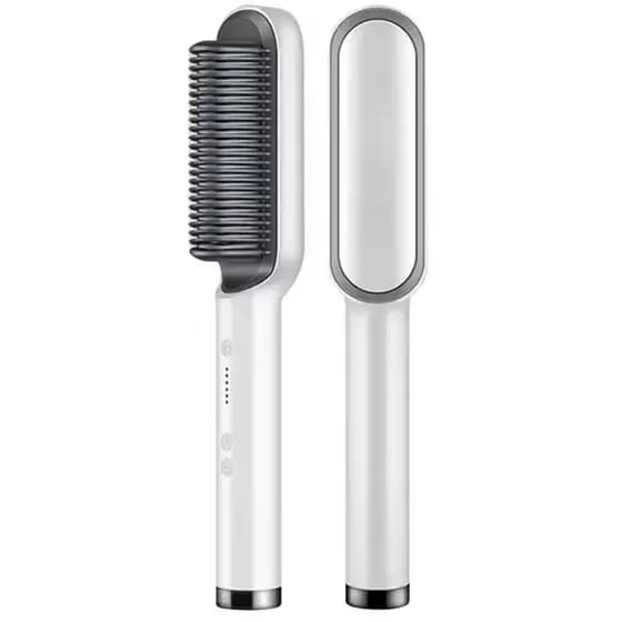 Escova Alisadora de Cabelo Elétrica Bivolt – Alisa e Modela