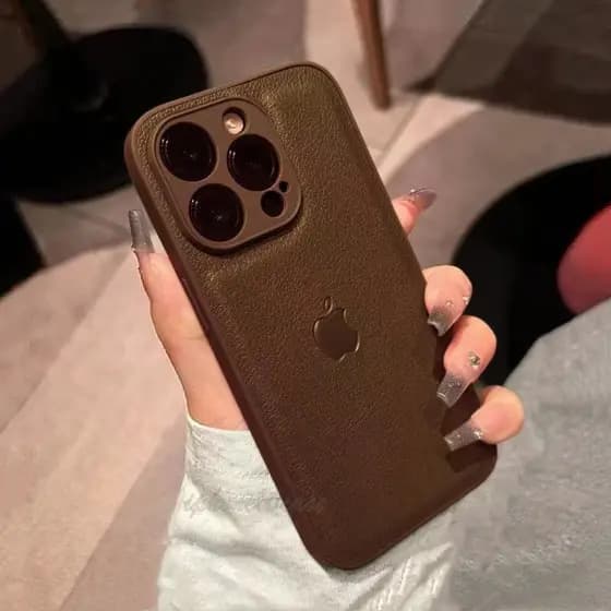 Capa De Textura De Couro De Luxo Para iPhone 16 15 14 13 11 12 Pro Max Simples Original Anti-Queda Silicone Macio
