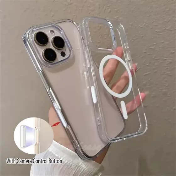 Botão De Controle Da Câmera Original Caso Magnético Para iPhone 16 Pro Max 16 Plus Magsafe Capa Carga Sem Fio