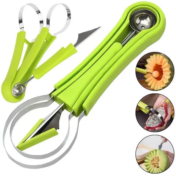 Boleador De Frutas e Legumes Esculpir Decorar Cortador e Decorador De Fruta Inox Fatiador Alimentos Cozinha Salada