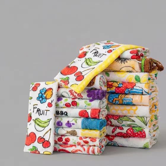 Kit 10 Pano de Copa Atoalhado Premium 40x60cm Panos de Prato 100% Algodão Alta Absorção
