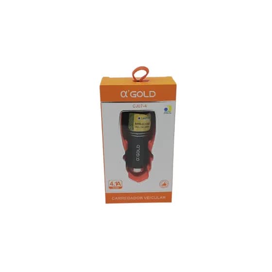 Carregador Veicular USB Dupla Entrada 4.1A Rápido Compatível Android iPhone Xiaomi Huawei Universal