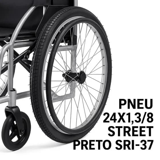 Par Pneu 24x1.3/8 Street Preto SRI-37 Cadeira de Rodas